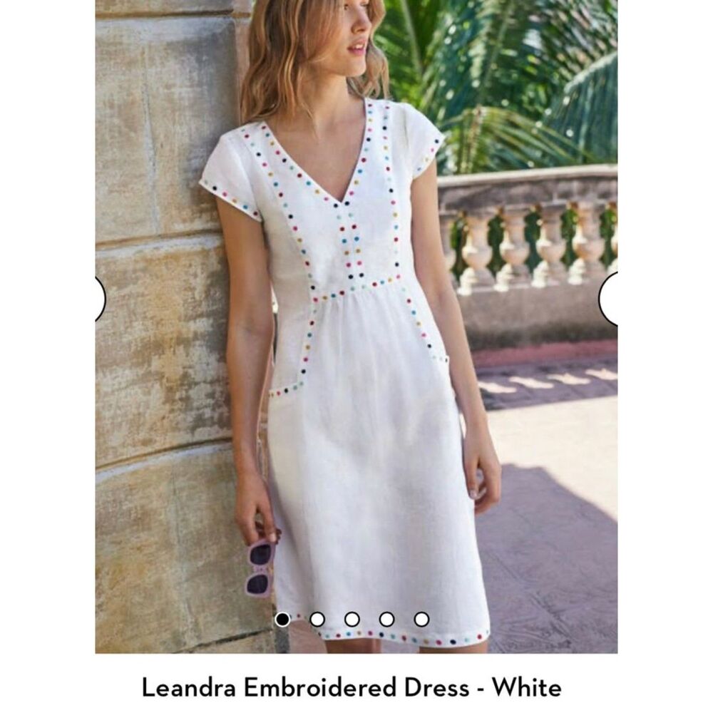 NWT Boden Leandra Embroidered Dress, US 10R